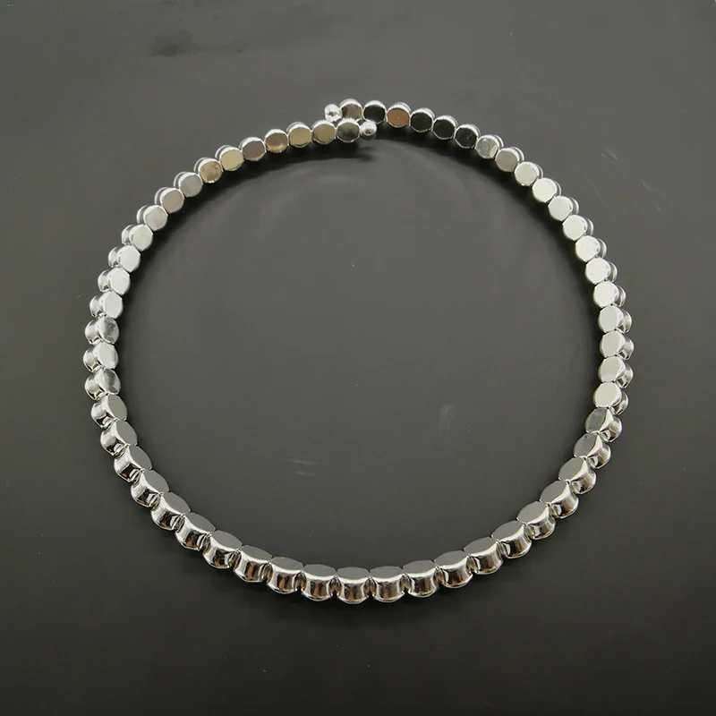 1 Row Big Crystal Chokers Necklaces Silver Plated Necklace Jewelry Women Wedding Fashion Crystal Choker Rhinestone Collar (3)