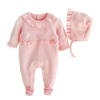 

2017 Spring Baby Girls Rompers Long Sleeve Lovely Princess Style New Baby Clothes Toddler Infant Jumpsuit Warm Newborn Clothing