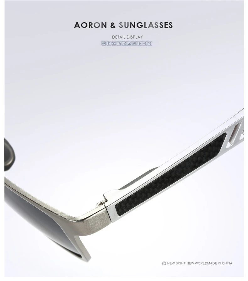 AORON Мужские поляризационные солнцезащитные очки, алюминиево-магниевые солнцезащитные очки, очки для вождения, прямоугольные линзы для мужчин, очки
