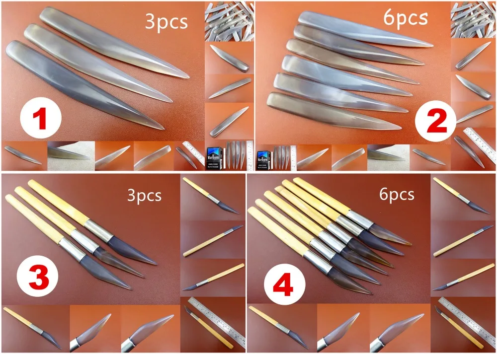 

4kind Leather Craft Natural Agate Burnisher Polishing Knife Tool Set F Leather Gold Sliver Jewelry - Cutter Knife Edger Creaser