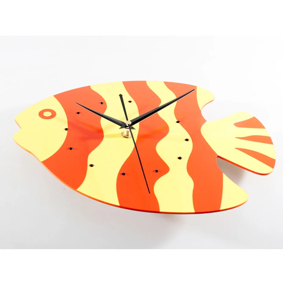 Desain Anak Jam Kartun Jam Dinding Sederhana Modern Acrylic Ikan