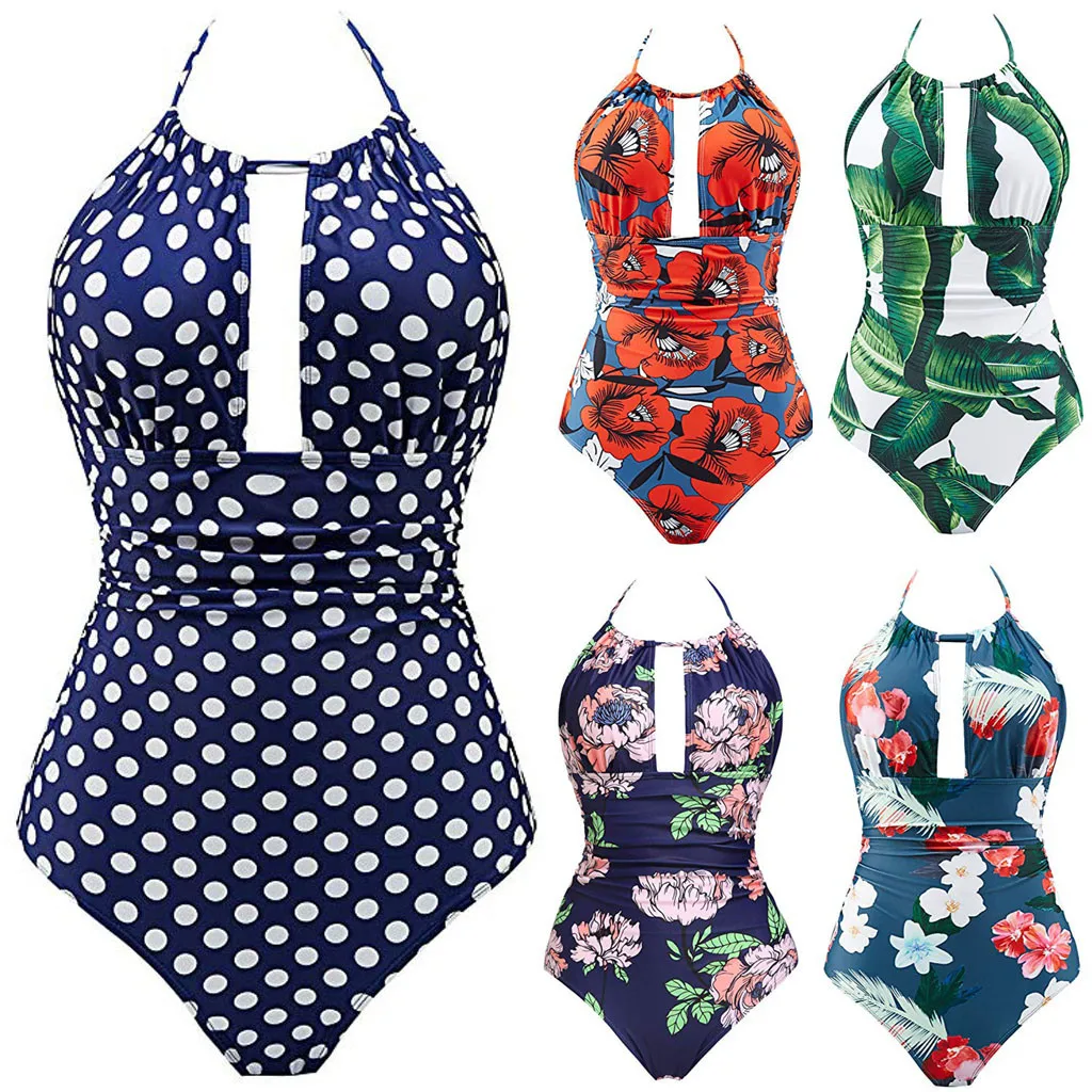 

MUQGEW Women's One Piece Push Up Padded Swimwear Backless Tummy Control Monokini Swimsuits Jumpsuit Bikini Set Bikini 2019 Mujer