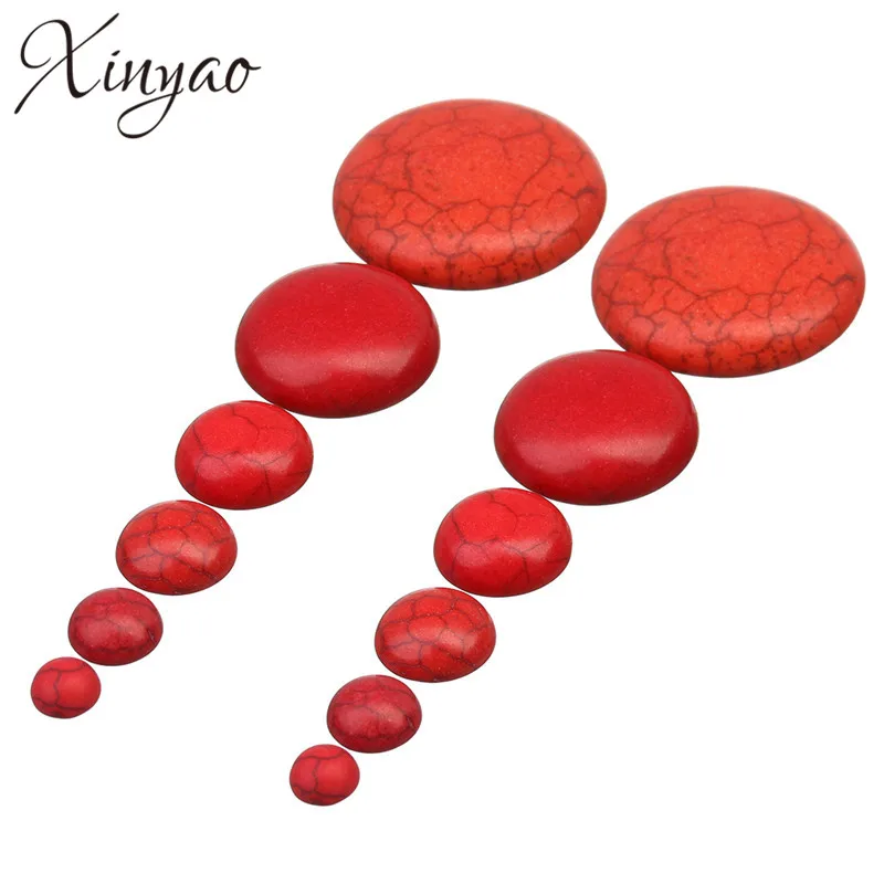 XINYAO 50 шт./лот кабошоны из натурального камня 6 8 10 12 14 16 18 20 25 30 мм бусины с плоским