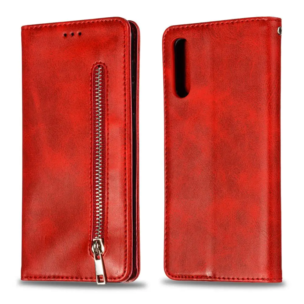 

Luxury Retro Zipper Wallet Leather Case For Samsung Galaxy A20 A30 A40 A50 A70 Magnet Flip Cover Card Slot Stand Holder
