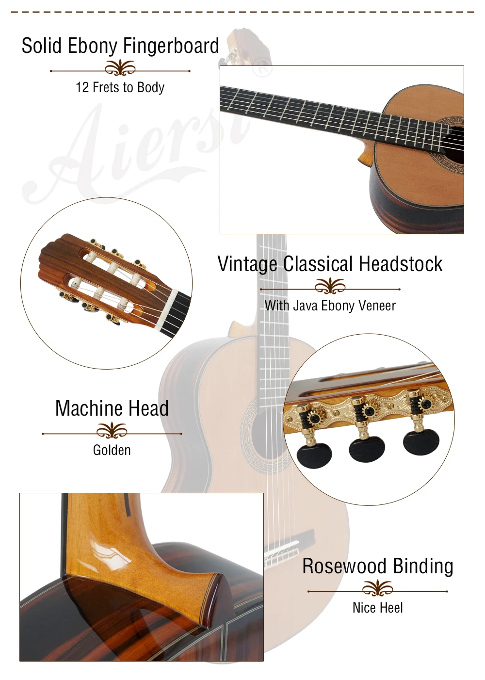 Aiersi smallman guitar with java ebony material  (1)