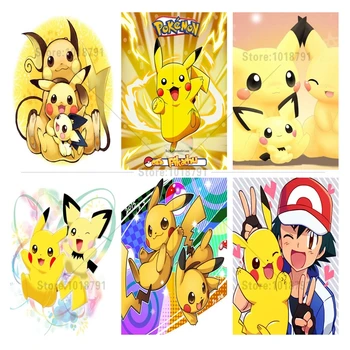 

5d Diy Diamond Painting pikachu Diamond Embroidery Cross Stitch Wall Stick Diamond Mosaic Needlework Home Decor