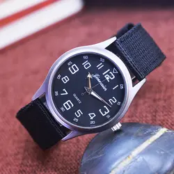 2018 г. Мужские Спорт военные часы Мальчики Прохладный Холст кварцевые наручные часы студенты подарки Открытый Мода электронные часы браслет