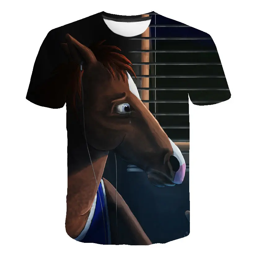 

Bojack Horseman Nothing on the outside nothing on the inside T-Shirt Men Unisex Tees Anime Novelty funny Casual t shirts men