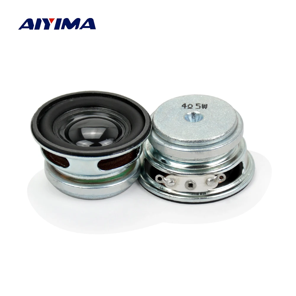 

AIYIMA 2Pcs 1.5Inch Full Range Speaker 4Ohm 5W Mini Audio Portable Loudspeaker DIY Sound Speakers For Bluetooth Sound System