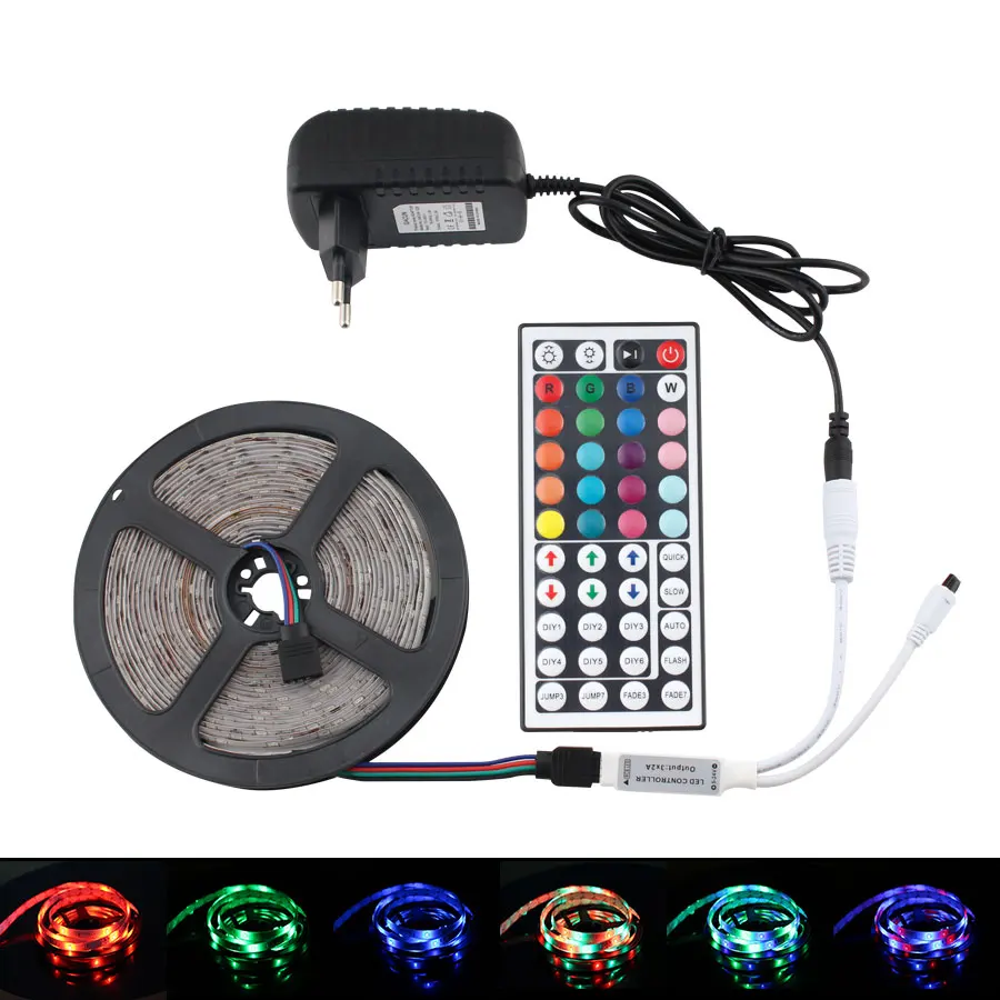 

12V LED Strip RGB remote controller Waterproof 5M 10M 2835 12 V RGB LED Lamp Strip 12V Light Lamp Waterproof Led Strip Full Set