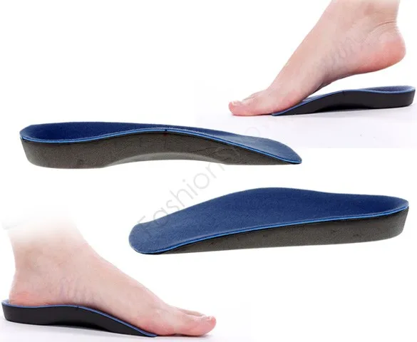 Men/'s 3//4 Orthotic Insoles Inserts Arch Support Pad Flat Feet Pronation Care