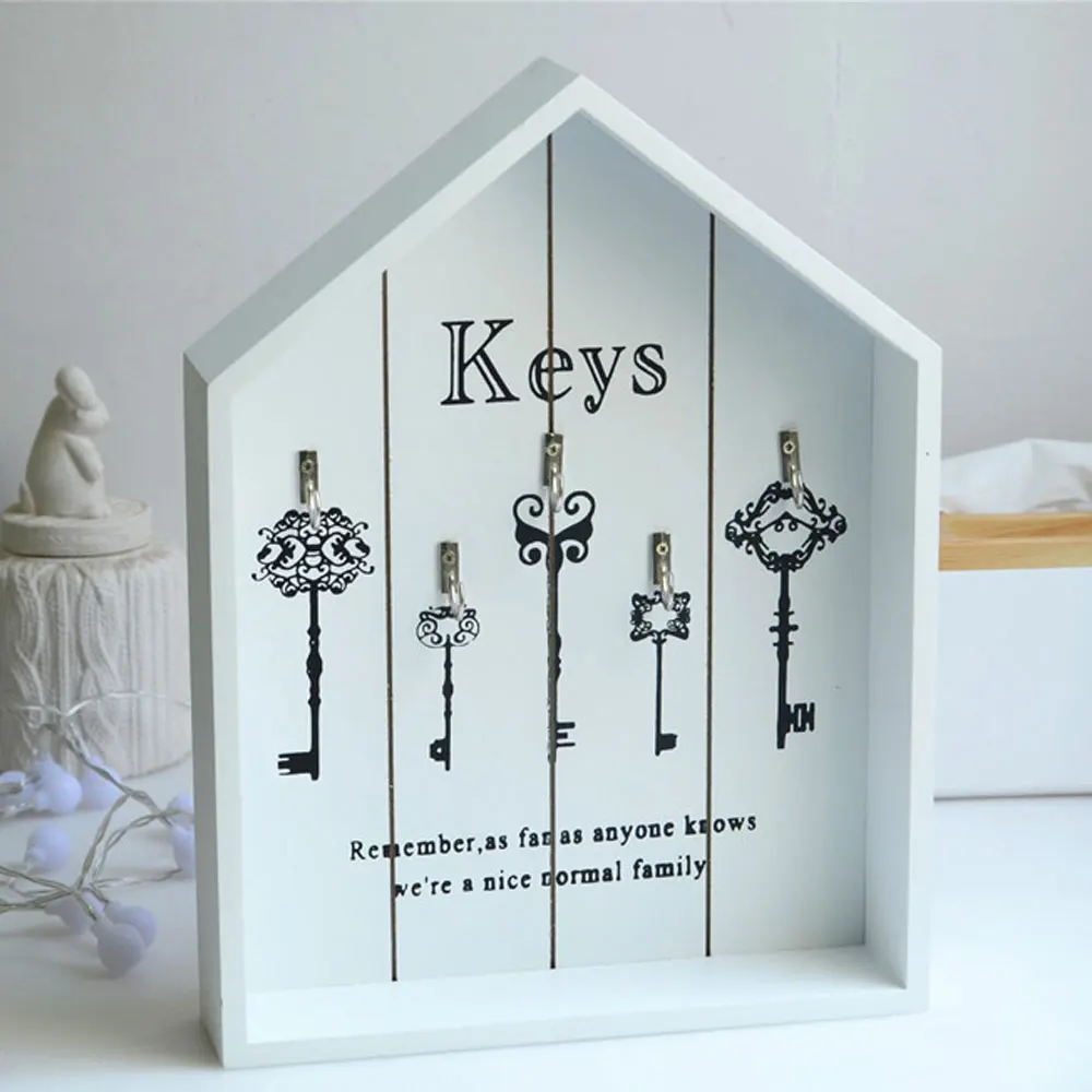 Home Decor Wooden Key Boxes Wall Hanging Decoration Wall Shelf Wood