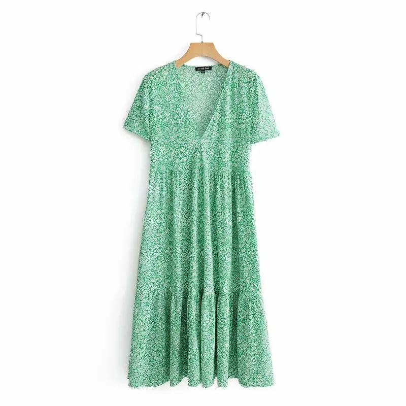 

JXC50-9028 European and American Fashion Wind Printed Dresses