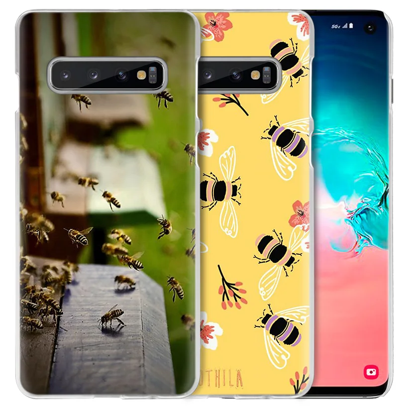 Пчелы Золотой Мёд чехол для samsung Galaxy S10 5G S10e S9 S8 M30 M20 M10 J4 J6 плюс J8 Note 8 9 животных жесткий чехол из ПК для телефона