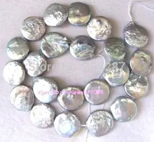 Perles en vrac avec bouton d'eau douce, 15.5 '', 11-12mm, livraison gratuite, qualité photo à la mode
