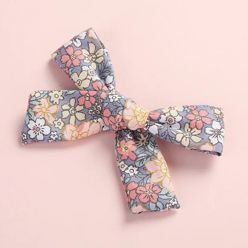 

Handmade Hand Tie Fabric Cotton Hair Clips School Girls Bows Plaid Hairpins,Kids Girl's Plaid Prints Hair Barrettes Hair Wear