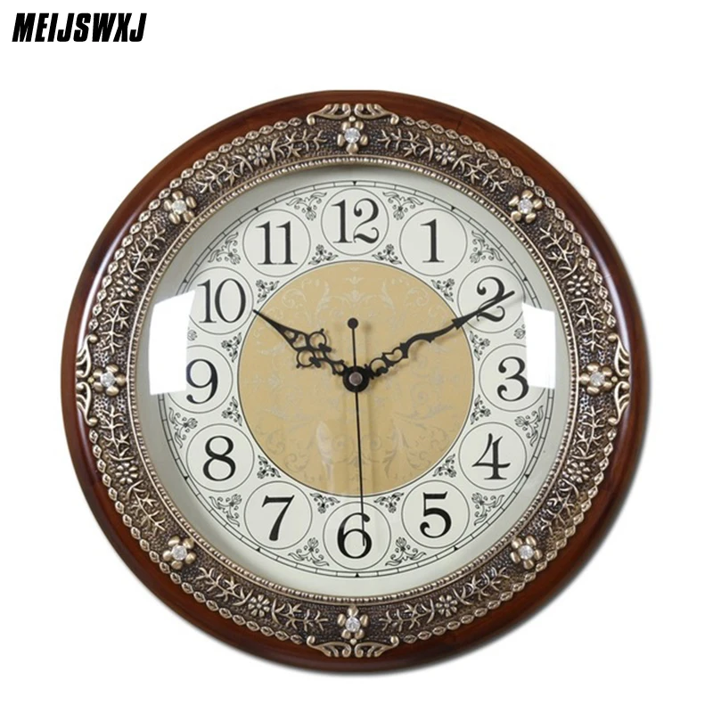 Meijswxj 35 см настенные часы Saat Reloj Relogio де parede Duvar Saati Horloge Murale Чистая медь твердой