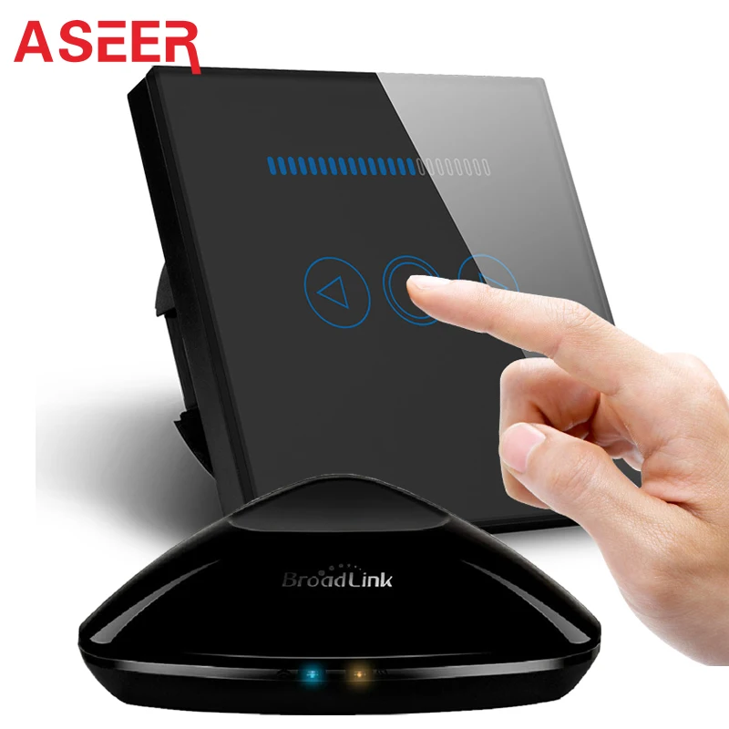 

ASEER,Broadlink Wireless Wifi Remote Dimmer Wall Touch Screen Light Smart Switch Smart Home Control Automation By IOS Android