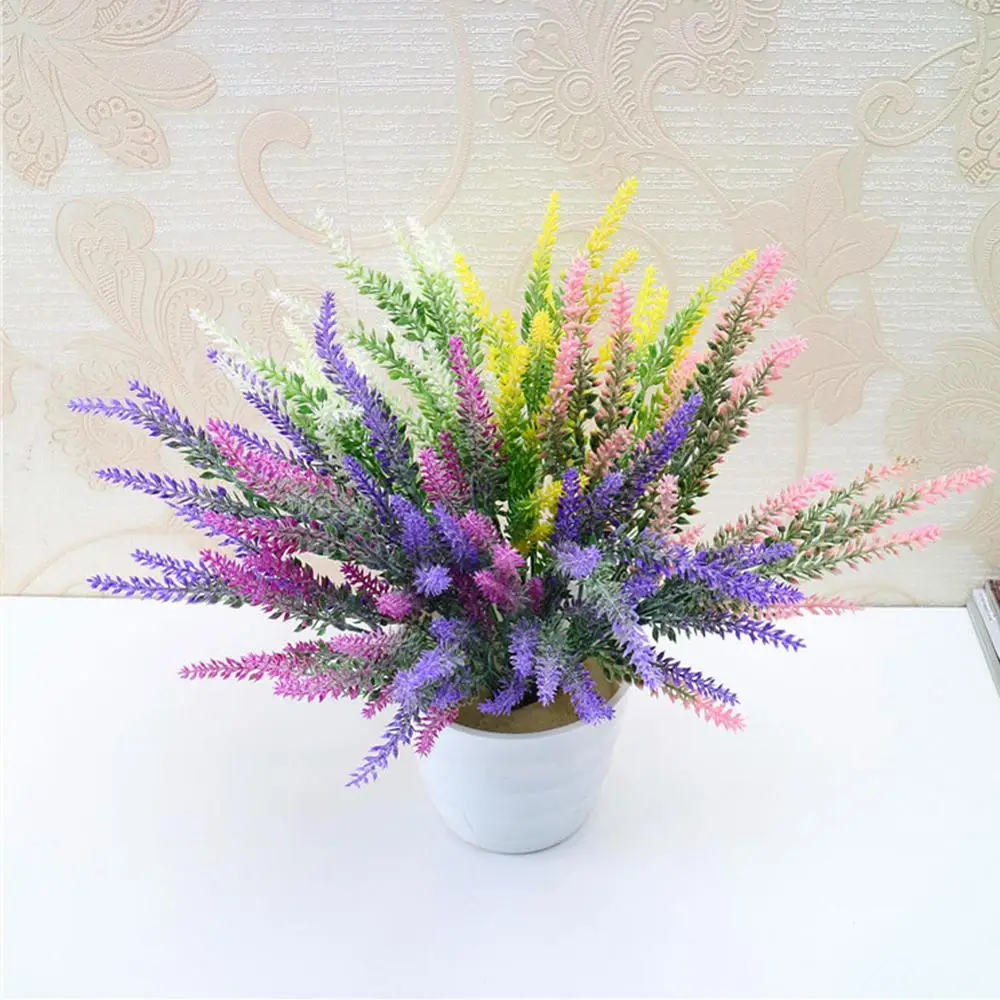 

25 Flower heads Romantic Provence decoration lavender flower silk artificial flowers grain decorative Simulation aquatic plants