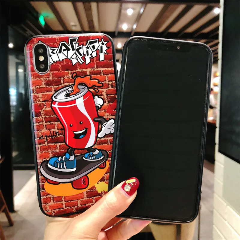 Embossment Soft TPU Back Cover Case For iPhone 8 plus (9)