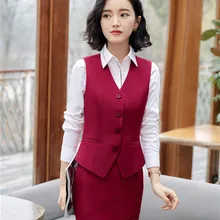 Формальный комплект из двух предметов, женские деловые костюмы с топами и юбкой, форменные стили, жилет, пальто и жилет для дам, блейзеры юбка, наборы