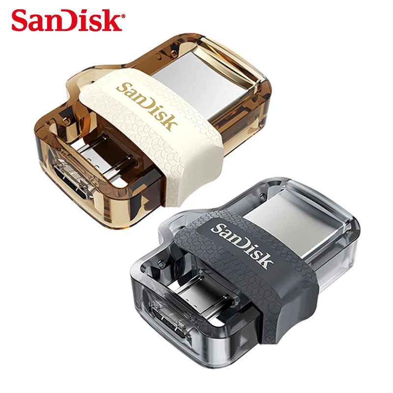 SanDisk OTG USB 3,0 двойной мини-накопитель 128 Гб 64 Гб USB флеш-накопитель 32 ГБ флеш-накопитель U диск для ПК и Android телефона планшета