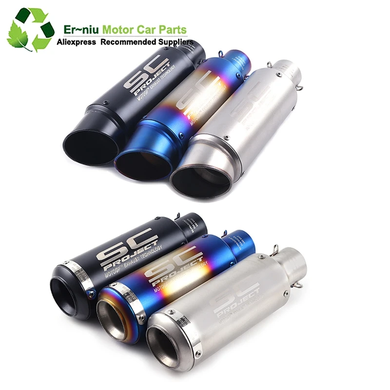 

Inlet 51mm 60mm Motorcycle Exhaust Pipe Muffler DB killer SC Project Carbon Fiber Exhaust Pipe For R6 CBR1000RR GSXR650 z800 R3