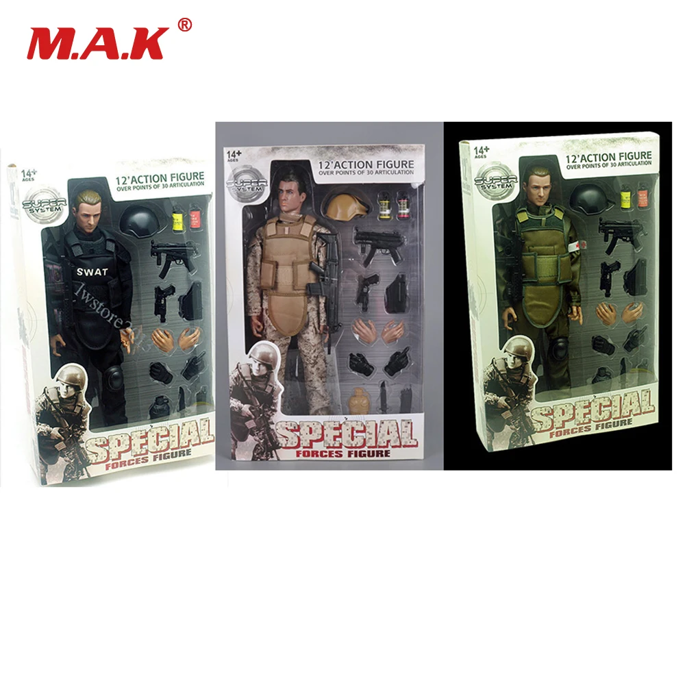 1/6 весы подвижный 3 стиля 12 &quotSWAT Черная форма военные армейские боевые игрушки