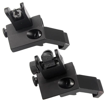 

Tactical BUIS AR15 AR 15 AR-15 Front and Rear flip up 45 Offset Degree Rapid Transition Backup Iron Sight RL27-0004
