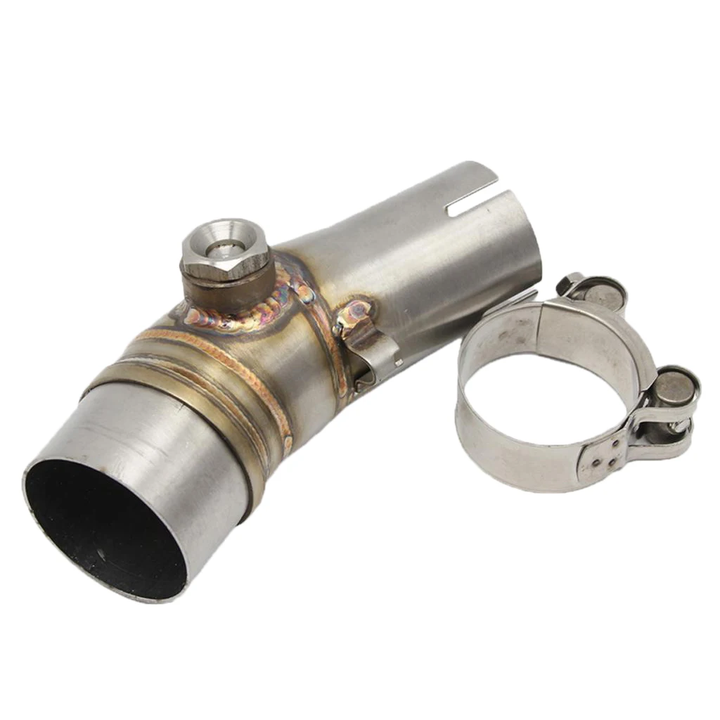

Motorcycle Motorcycle Exhaust Muffler 51MM Connecting Link Tube Exhaust Mid Pipe For Kawasaki ER6N 145*55mm