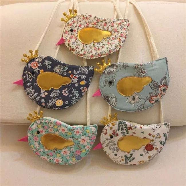 

Raged Sheep Cartoon Girls Coin Purse Vintage Fresh Simple Floral Cloth Bird Bag Bags Shoulder Bag Cute Monederos Para Mujer