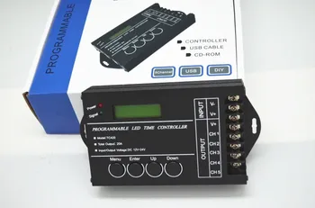 

1piece Free Shipping LED Time Dimmer RGB Controller TC-420 DC12V/24V Total Output 20A Common Anode Programmable
