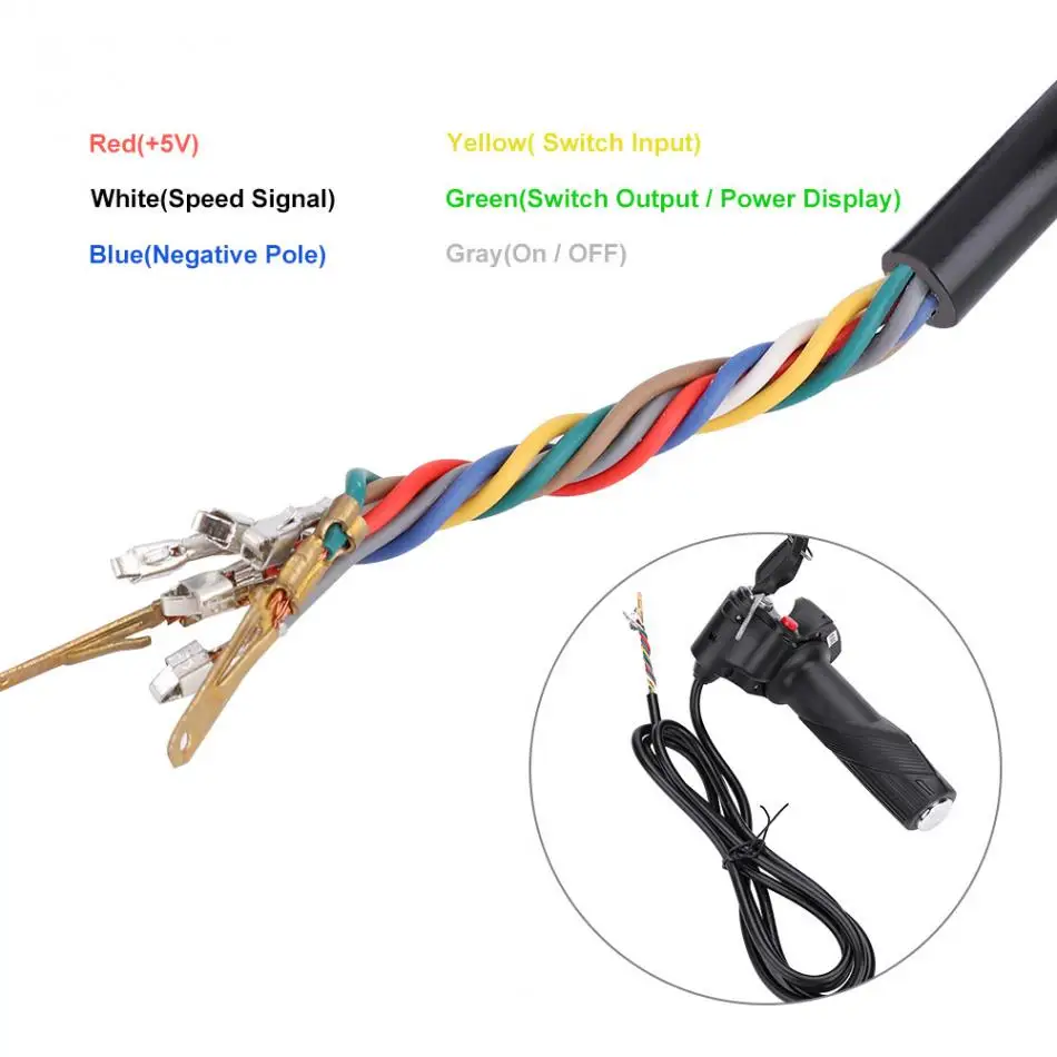 Excellent 1Pair E-bike 36V/48V Twist Throttle Grips LED Battery Level Display and Power Lock for 22.5mm Electric Bike Scooter Handlebar 8 Excellent 1Pair E-bike 36V/48V Twist Throttle Grips LED Battery Level Display and Power Lock for 22.5mm Electric Bike Scooter Handlebar 8