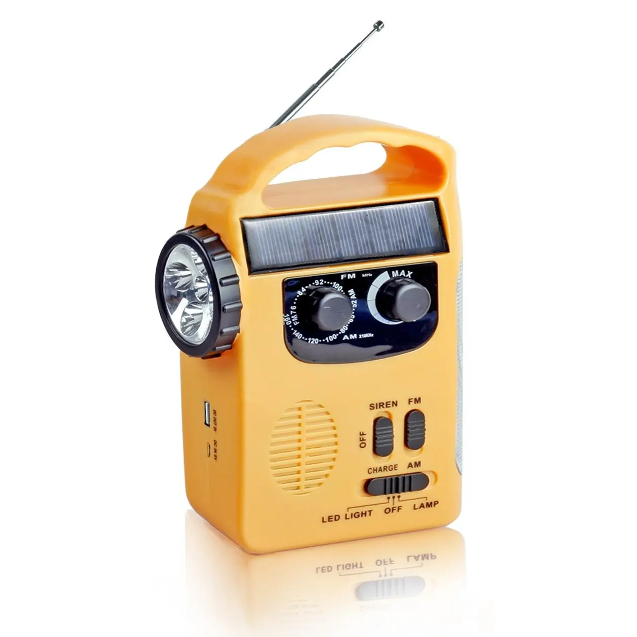 

Solar Dynamo Emergency Radio Hand Crank AM/FM Radio Speaker LED Flashlight and Mobile Phone Charging For Outdoor Survival New