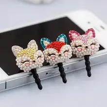 Милый мультфильм Ahri Дизайн сети взрыва модный стиль 3,5 мм Мобильный телефон ухо Кепки пыли разъем для Iphone samsung Dust Разъем