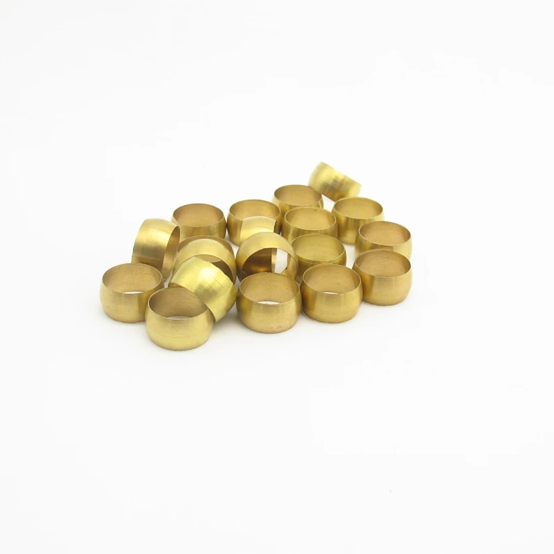 

20PCS 5mm ID Brass Double Taper Ferrule Compression Sleeve Seal Ring Pipe Fitting For Tube Centralized Lubrication System