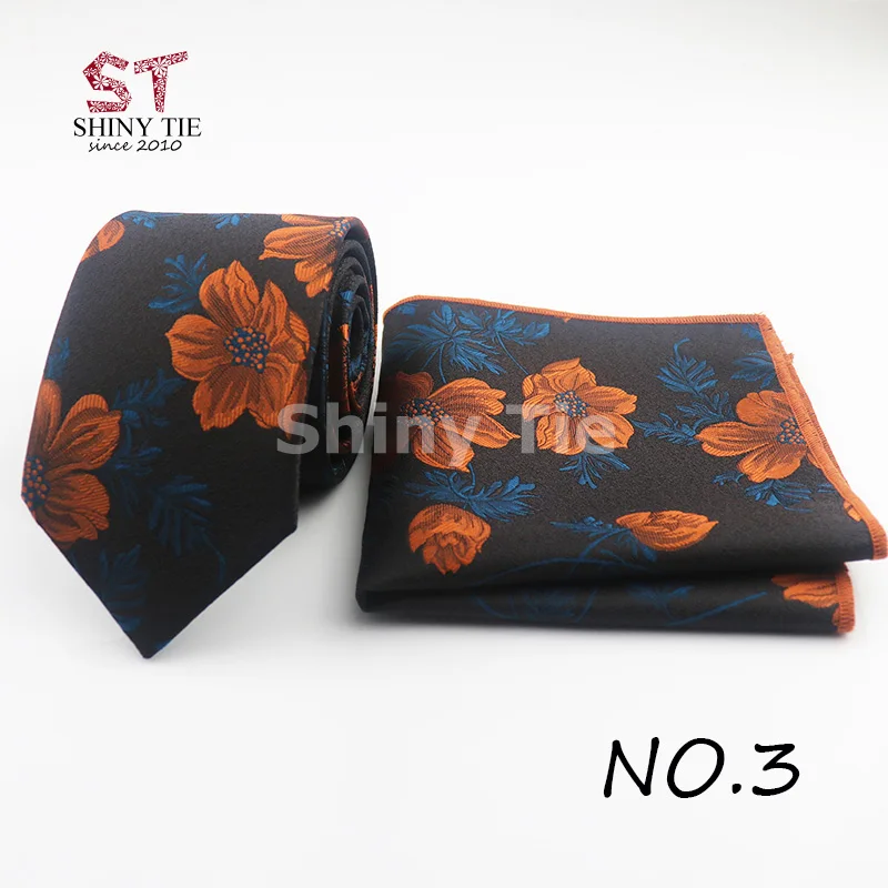Мужской полиэстер галстук в цветочек листья Пейсли 7 см красивый карман квадратный 24*24 см галстук для вечеринок набор много элегантный платок подарок