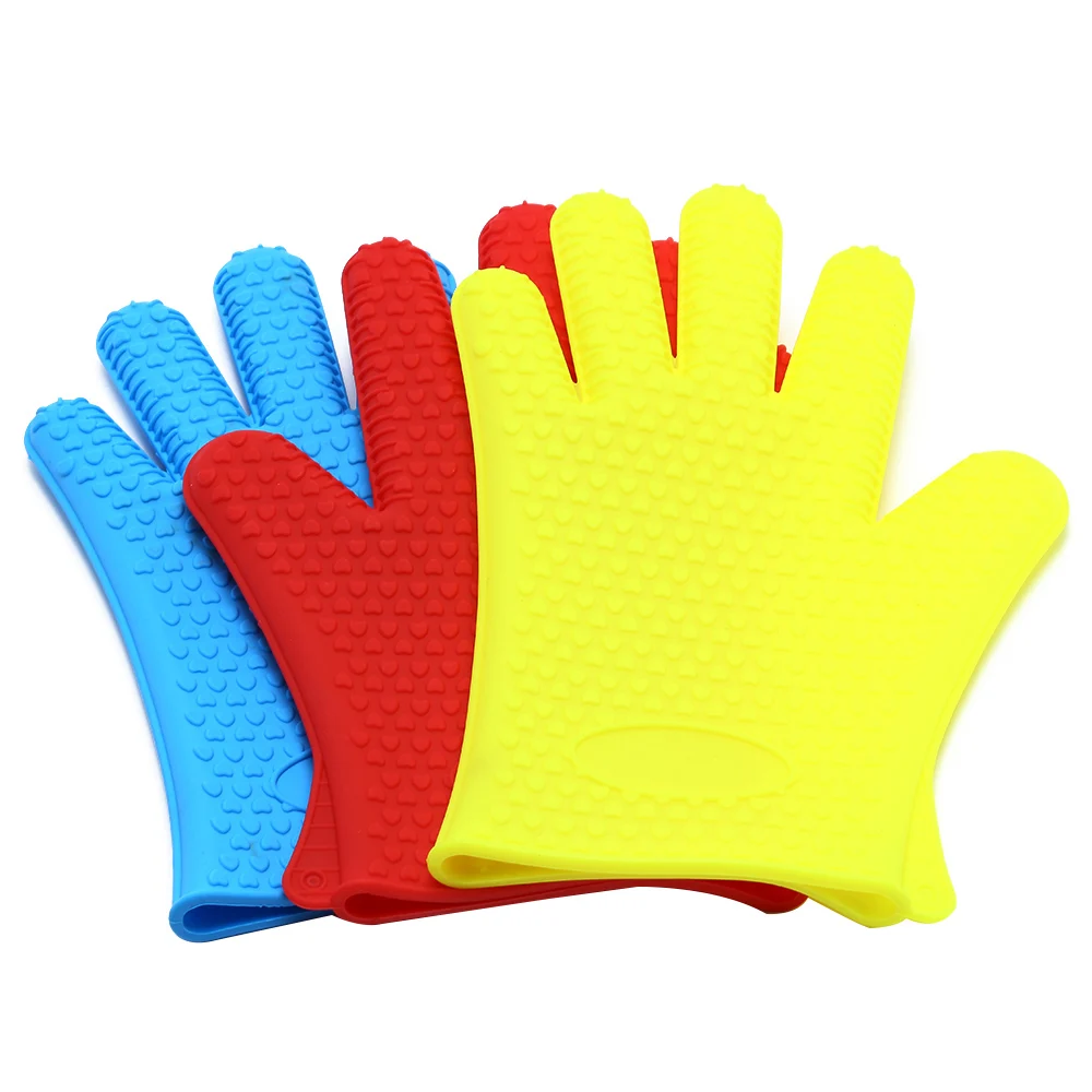 High Temperature Resistant Silicone Gloves With Slip Resistant Design