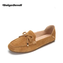 Классическая Кожаная обувь Мокасины с бантом; мягкая легкая обувь на плоской подошве для беременных женщин; Повседневная летняя обувь на плоской подошве для девочек