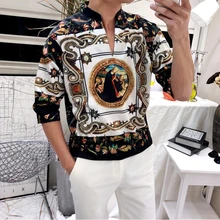 Мужская одежда, приталенная Классическая рубашка с длинным рукавом