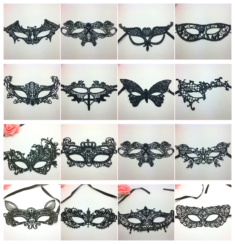

1pcs Black Sexy Elegant Eye Mask Masquerade Ball Carnival Fancy Party/Halloween Party Half Face Cover Lace Masks