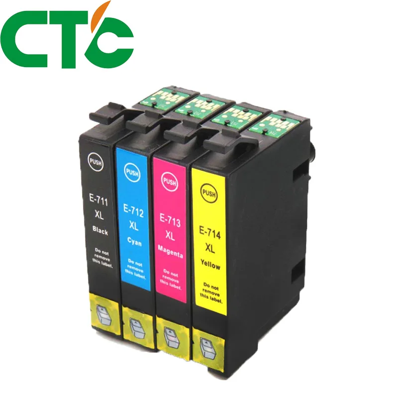 

4 Pack Compatible Ink Cartridge Replacement for INK T0711 for INK Stylus D78 D92 D120 SX210 SX215 SX100 SX200 DX4000 DX4050