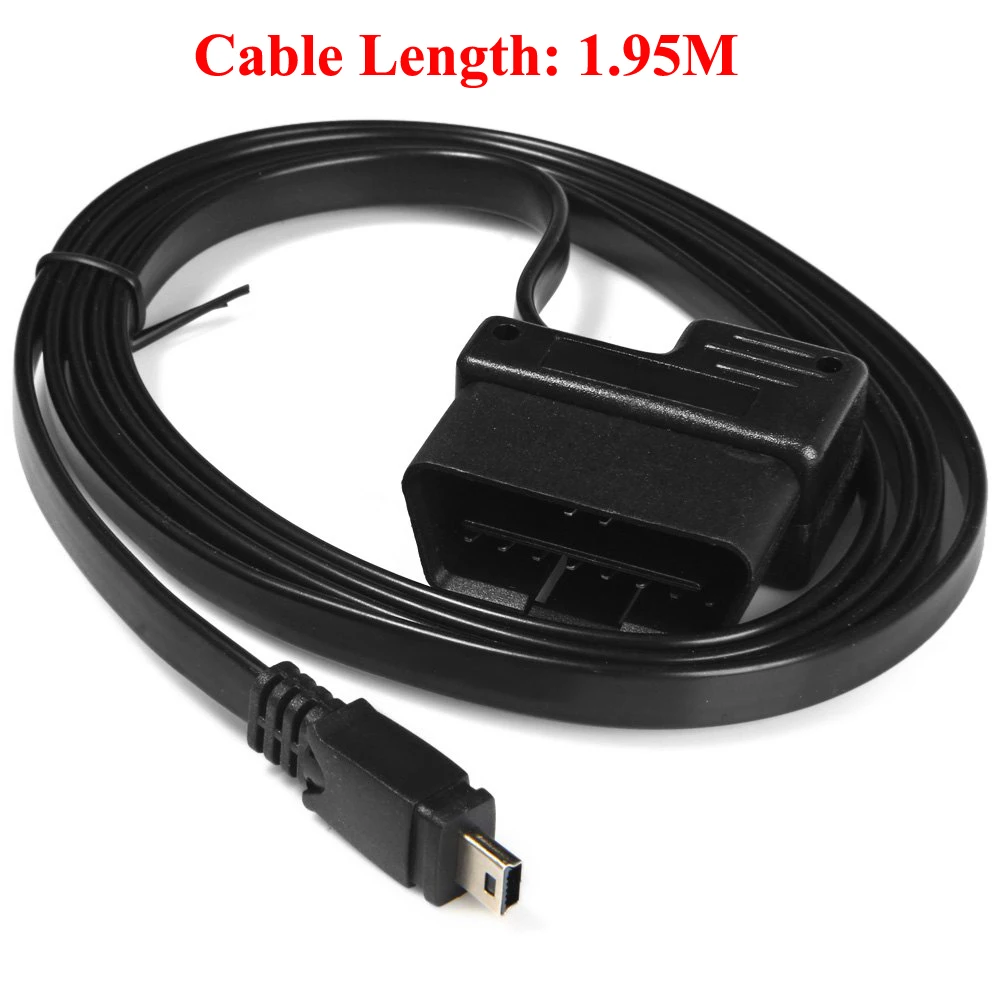 Лучший провод OBDII мини USB кабельная лапша 16Pin 16Core для HUD OBD 16 Pin Подходит для ActiSafety ASH-4C/4C-/ASH-4E Head Up Disp
