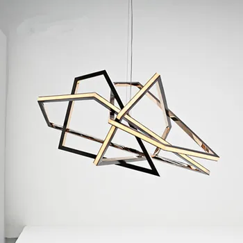 

Post-modern Designer Irregular Geometric Led Pendant Light For Living Room Dining Room Restaurant 80/120cm 1502