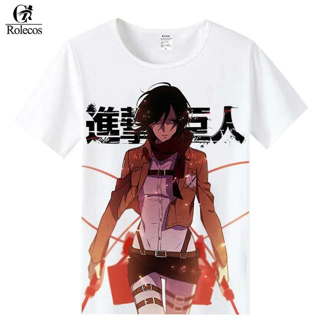 Best Price Rolecos Japanese Anime Attack on Titan Cosplay Costume Mikasa Ackerman Eren Jaeger Cosplay T-shirts Fashion Summer Cool Shirts Best Price Rolecos Japanese Anime Attack on Titan Cosplay Costume Mikasa Ackerman Eren Jaeger Cosplay T-shirts Fashion Summer Cool Shirts