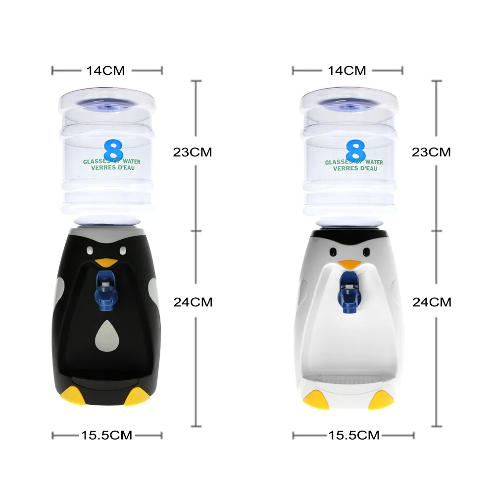 1 шт. 2,5 литров миниатюрный Пингвин диспенсер для воды мини диспенсер для напитков 8 очков мультфильм Питьевая Посуда