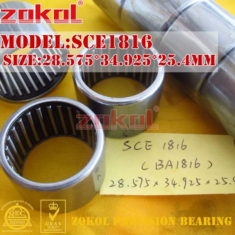 Подшипник ZOKOL SCE1816 BA1816 тип штамповки внешнее кольцо игольчатые роликовые