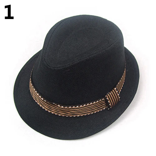 

Unisex Kids' Fashion Cool Jazz Pitched Crown Short Brim Hat Cap Fedora Hat In Stock Fast Ship