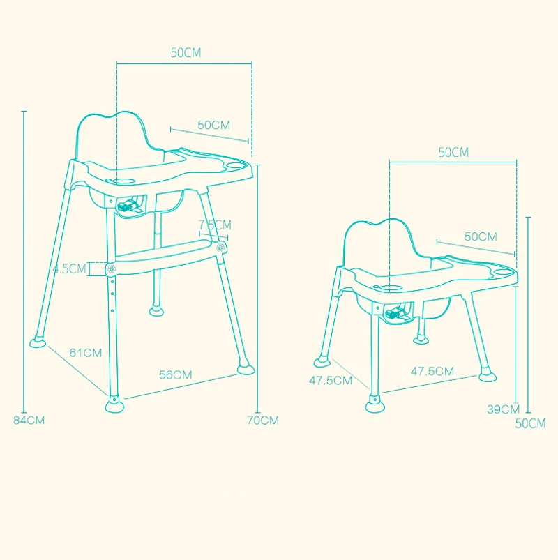 Переносное детское кресло для кормления, регулируемое детское обеденное кресло, стул для кормления
