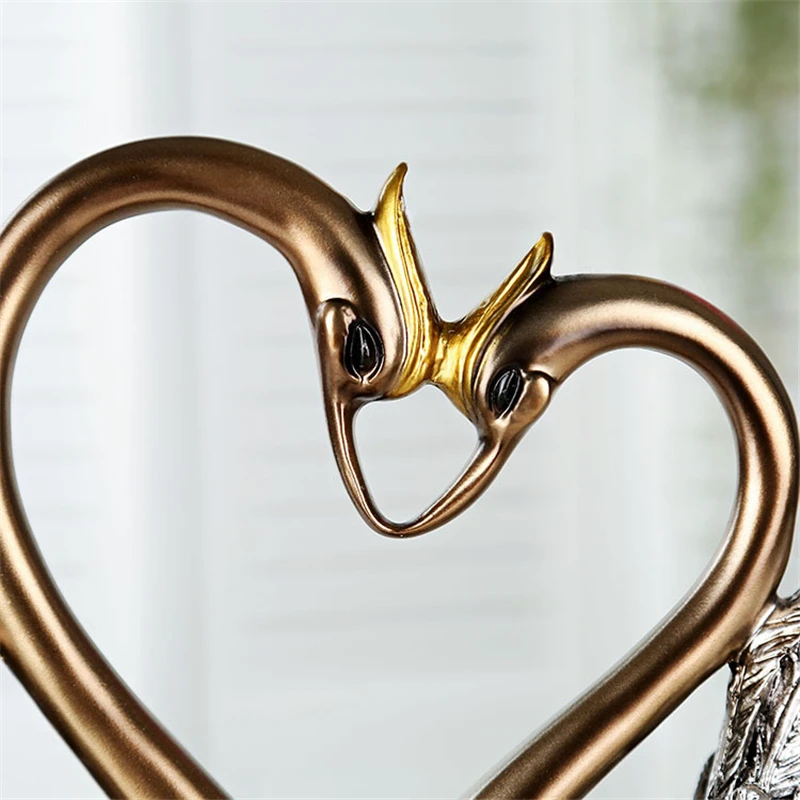  Modern Lovers Swan Ornament Home Decor Living Room Bedroom Desk Decor Valentines Gift Modern Home D - 32979304555
